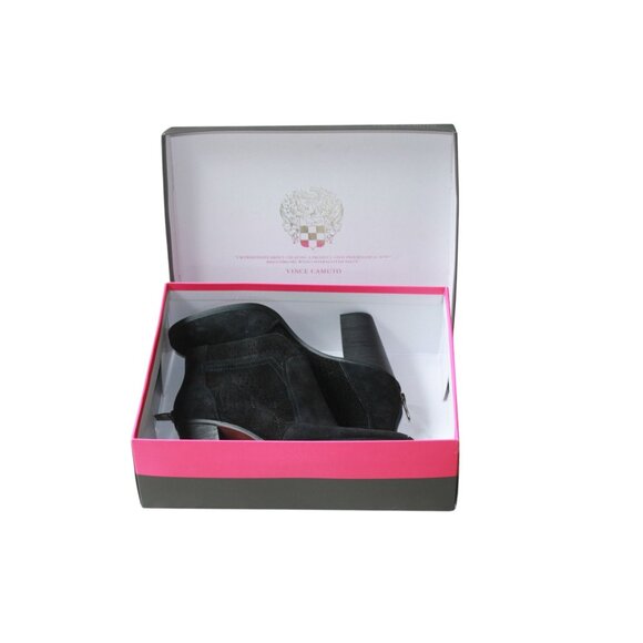 Vince Camuto 9M VC-Frasitta Black Merona New Suede Ankle Booties Sz 9 Womens - Picture 8 of 16